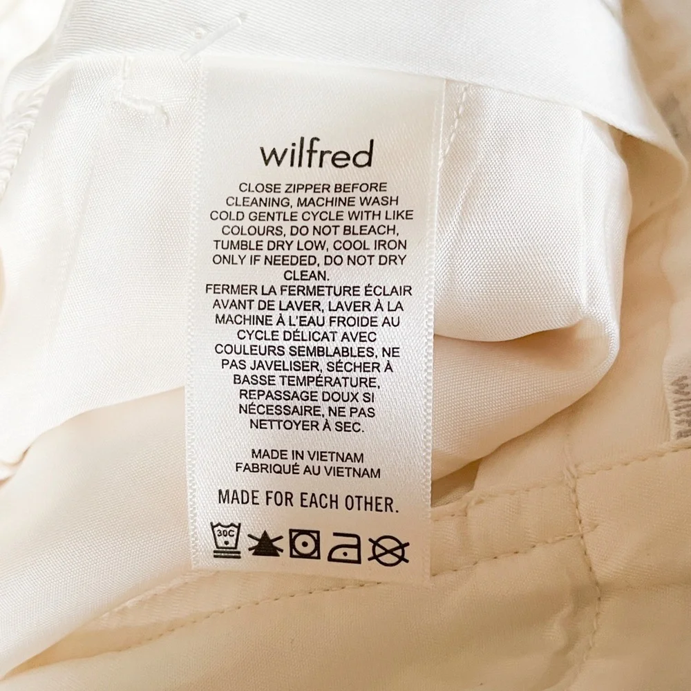 Aritzia Wilfred Effortless High Wide Leg Pant In Light Birch Size 8 - Picture 11 of 14
